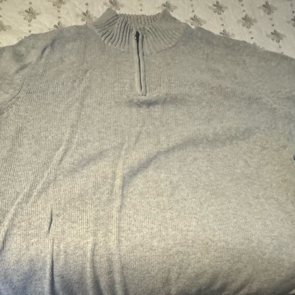 Sonoma Men's Zip Up Gray Sweater